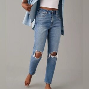AE Ripped High Rise Mom Jean